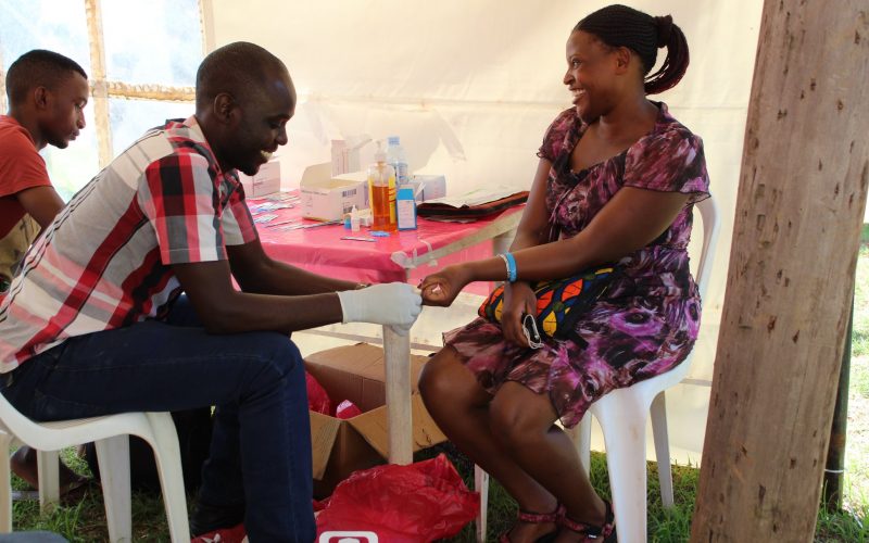 During a health camp carried out on the International Women's Day (8th March), we offered an integrated package of health services to the Kamwoka Community.